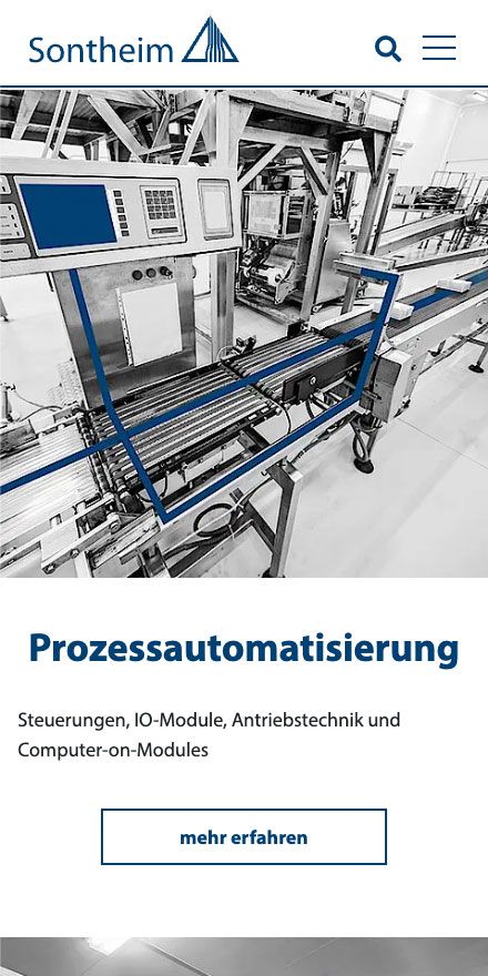 Screenshot vom Projekt Sontheim Industrie Elektronik